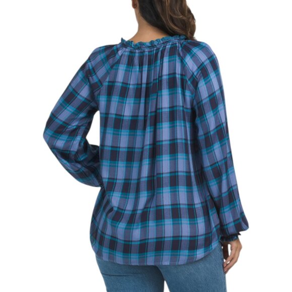 ERIKA Long Sleeve Plaid Shirt - Picture 2 of 3